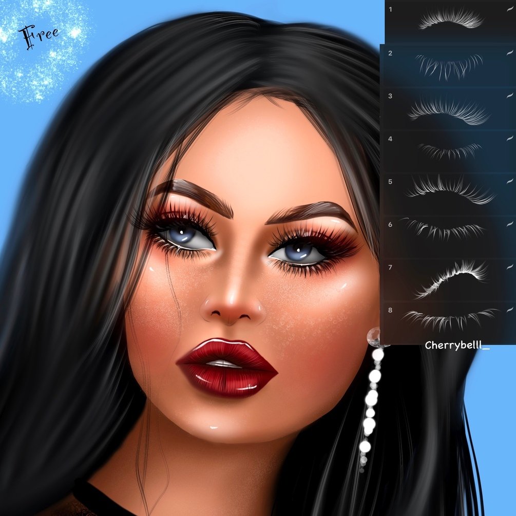 Eyelashes for Procreate by Elisa