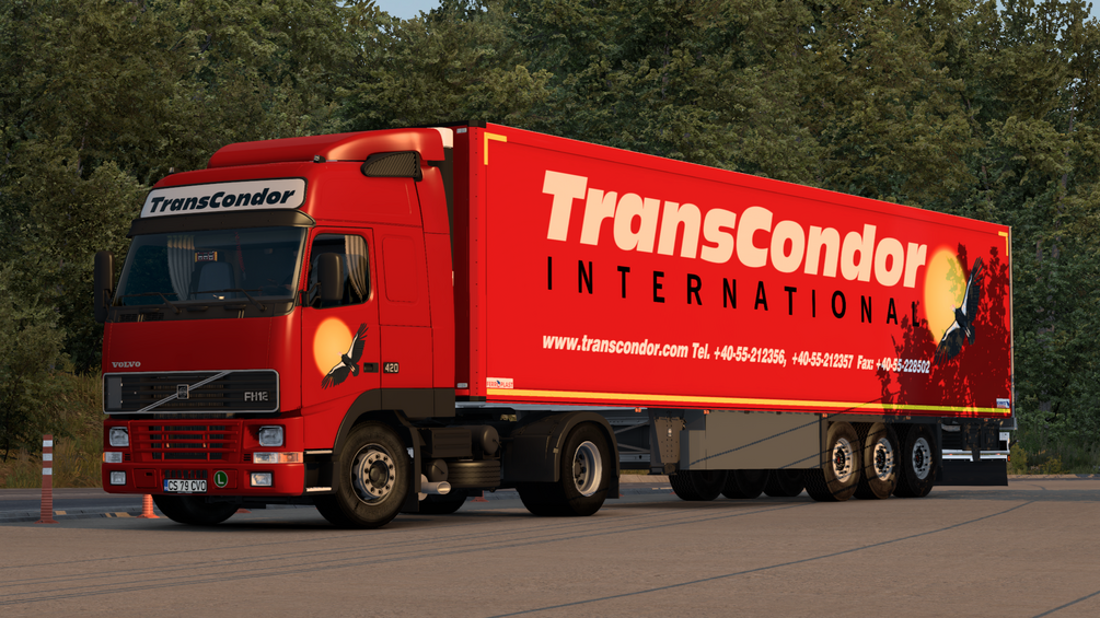 TransCondor skin combo for Volvo fh12 and Schmitz trailer. ETS2 by ANGYALFOLDI