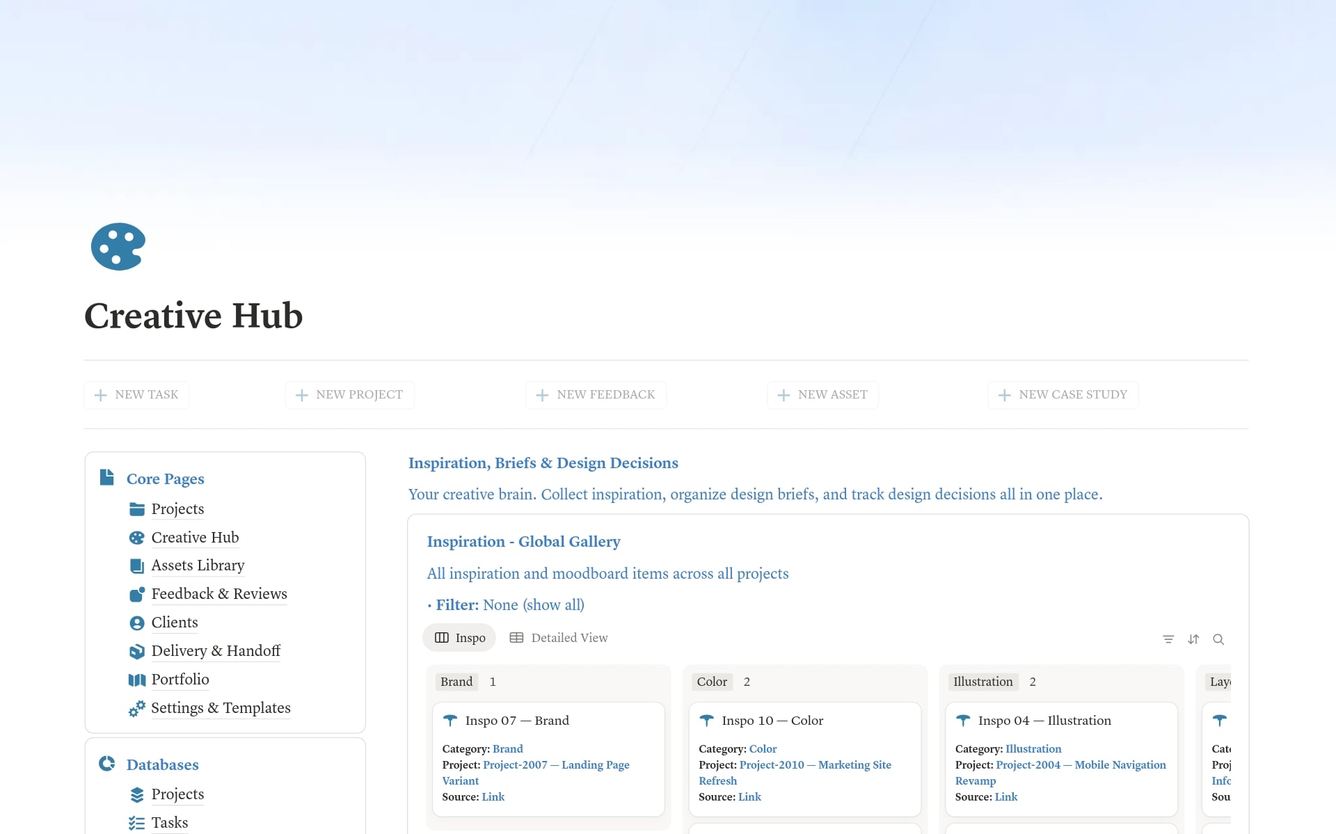 Designer OS - Briefs, Moodboards & Project Hub - view 2