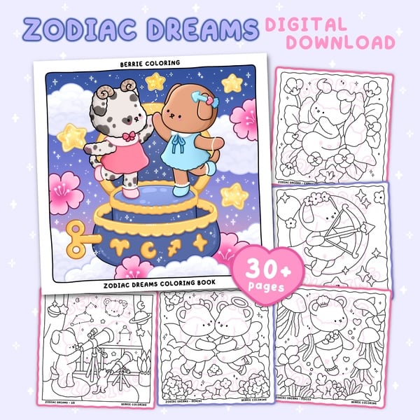 Zodiac Dreams Coloring Pages Berrie Coloring