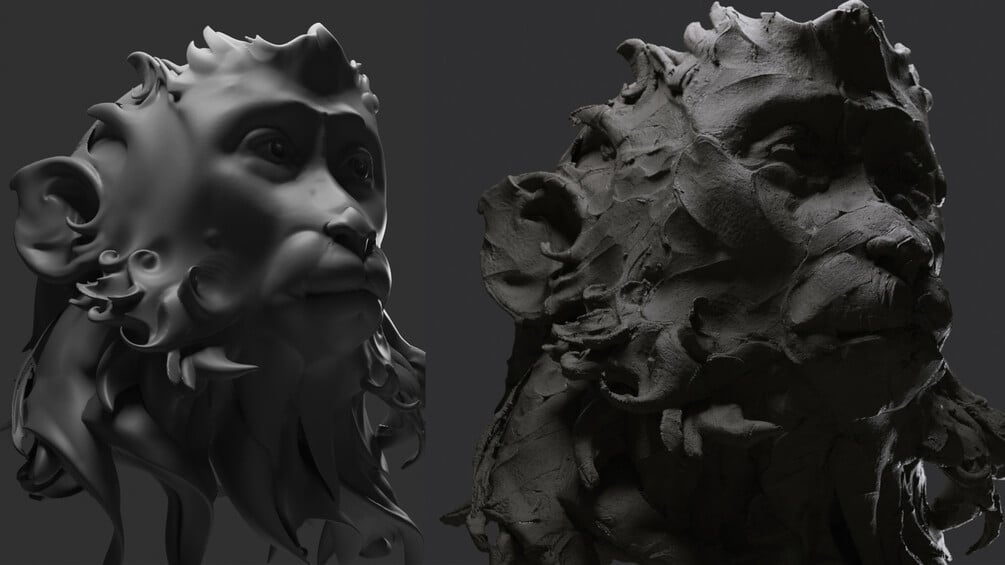 Realistic Clay Sculpting