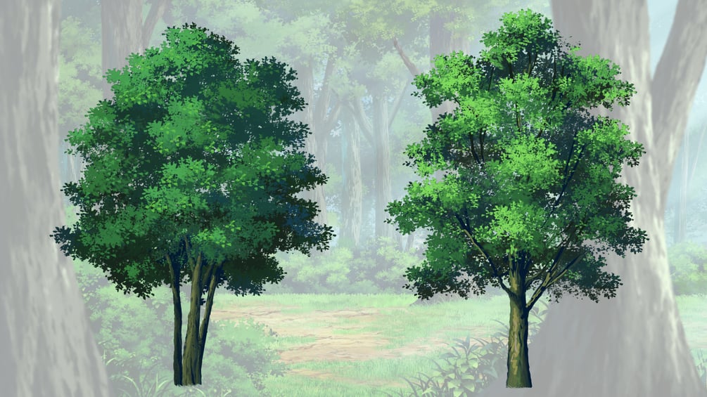 Anime deals tree background