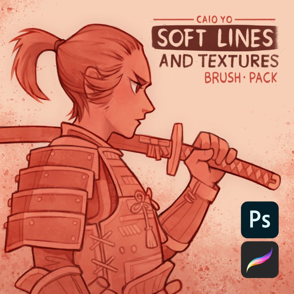 Soft Lines and Textures Brush Pack by Caio Yo