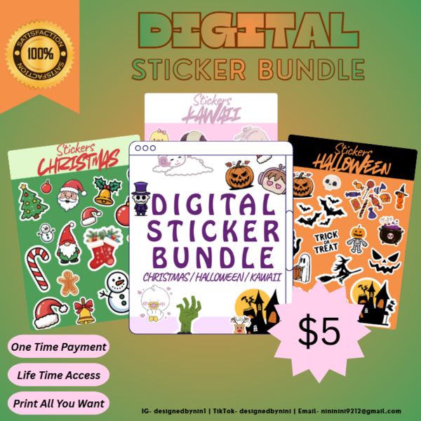 Cute Digital Sticker Pack Preview