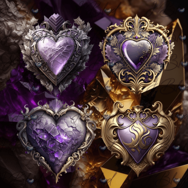Amethyst Hearts 