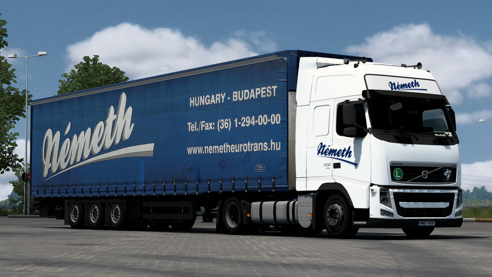 Németh Eurotrans Kft combo skin Volvo & Schmitz mega. ETS2 by ANGYALFOLDI