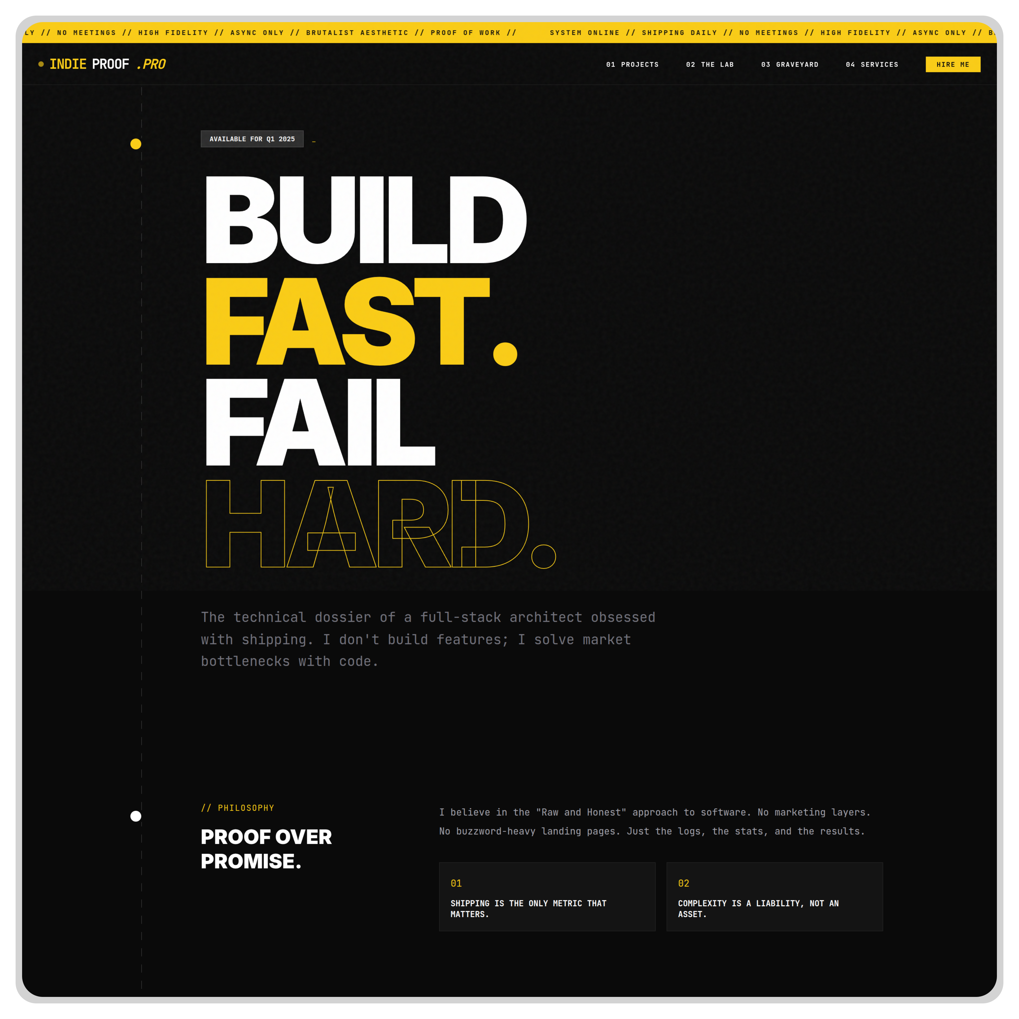 IndieProof Hero & Proof Section