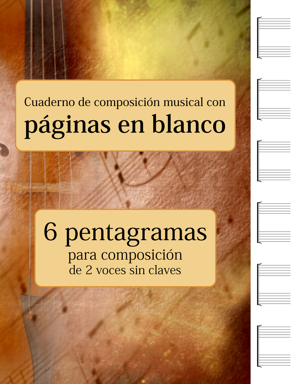 EXCEART Cuaderno De Manuscrito De Música, 100 Hojas De 0.118in, 10