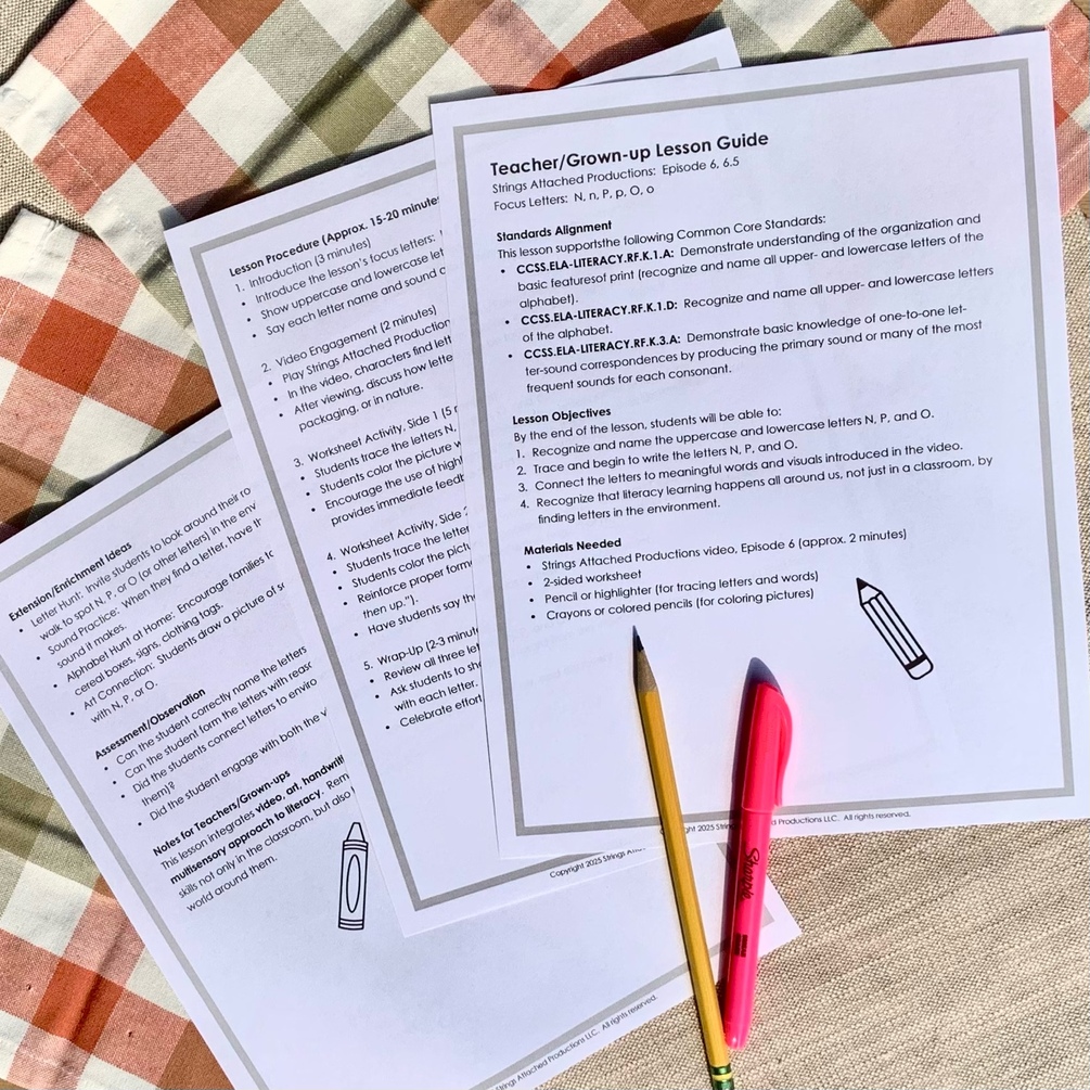 Hide and Peek Letters Lesson Pack