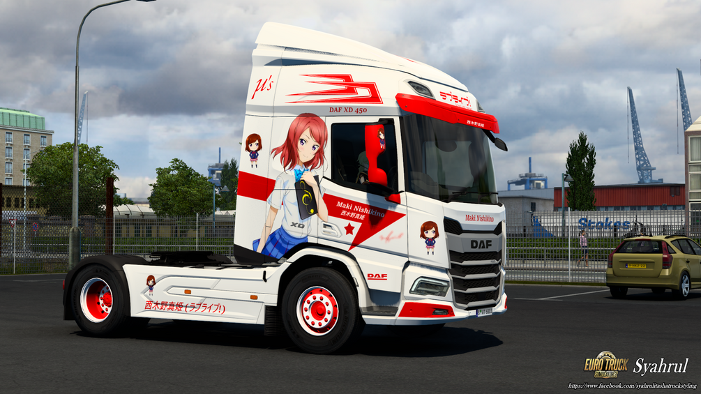 [ETS2] DAF XD Maki Nishikino | Love Live! Skin by Syahrul Itasha Truckstyling 痛トラック