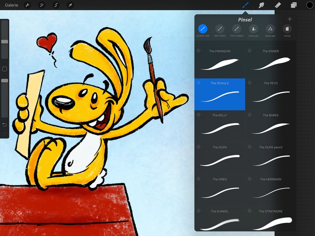 COMIC & CARTOON Ink Set #1: 20+ Professional Inking Brushes for Procreate —