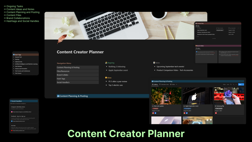 Content Creator Planner Notion Template