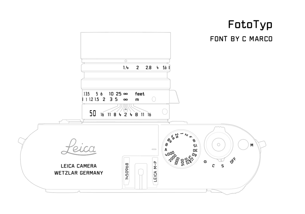FotoTyp Vintage Leica camera font