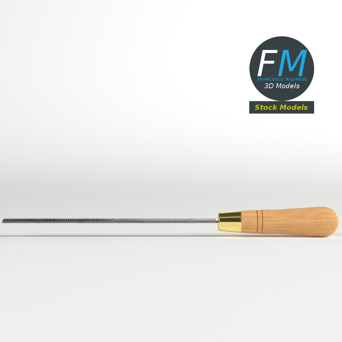 3D MODEL - Half round rasp