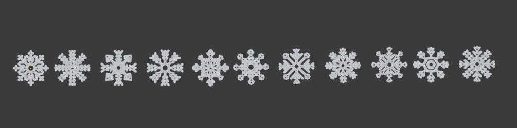 3D Snow Flakes 
