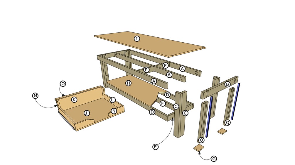 DIY Workbench with Tool Storage