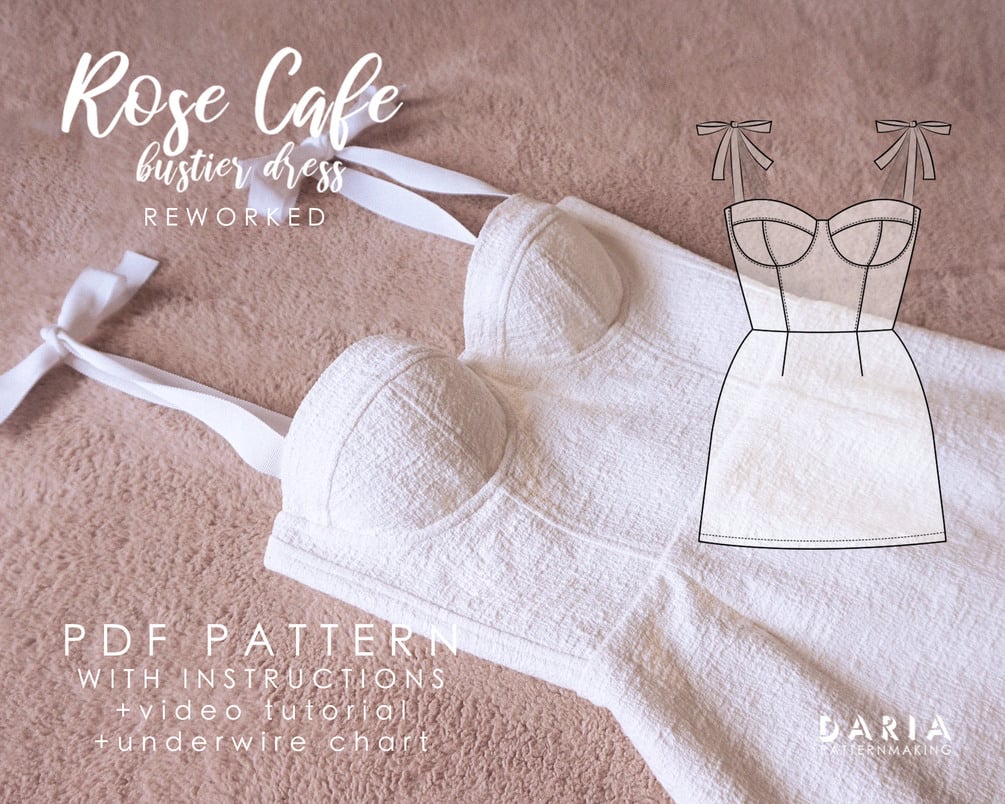 Rose Cafe Bustier Dress REWORKED | Sewing PDF Pattern