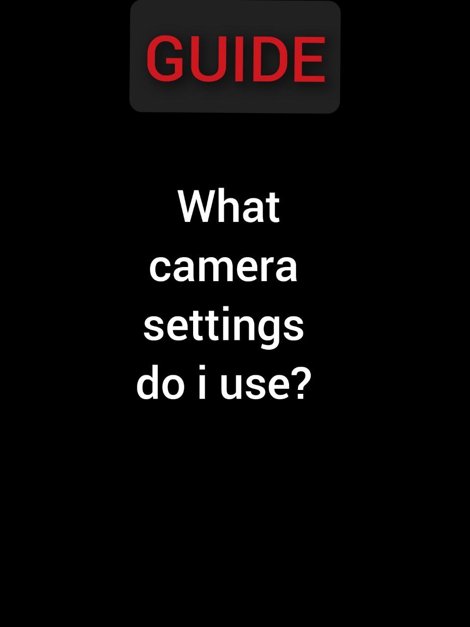 GUIDE What camera settings am I using for street photo? 6€.