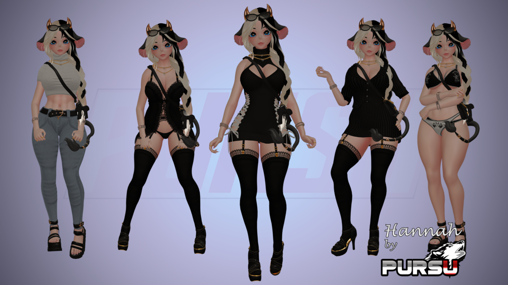 Hannah VRChat Avatar (Optimized Version Included Free)