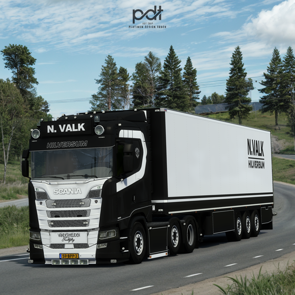 Scania S650 + Trailer "N. Valk" by PlatinumDesignTruck