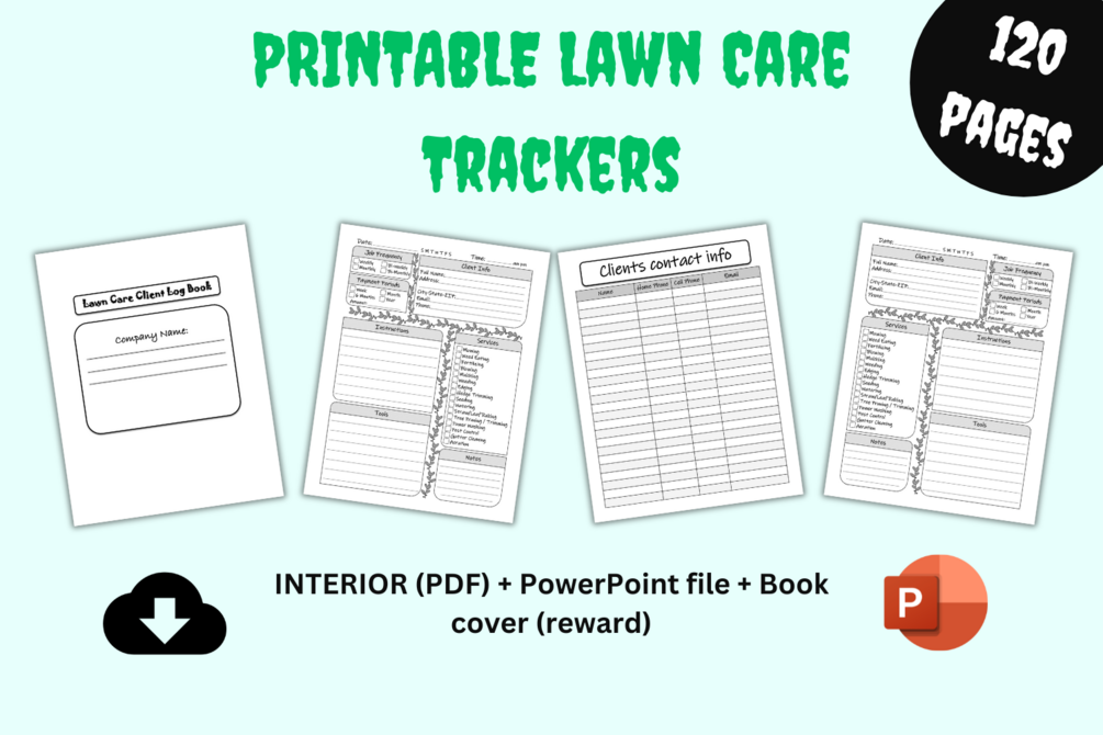 PRINTABLE Lawn Care Trackers | Lawn Care | Mow Lawn | Pull Weeds ...