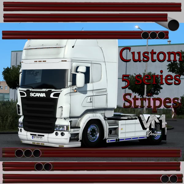 Custom 5 Series Stripes for Scania RJL by V. Mourtos Design