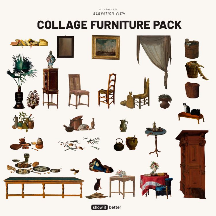 Collage Furniture Pack! (free for the first to open! ) 🎉 Show it Better