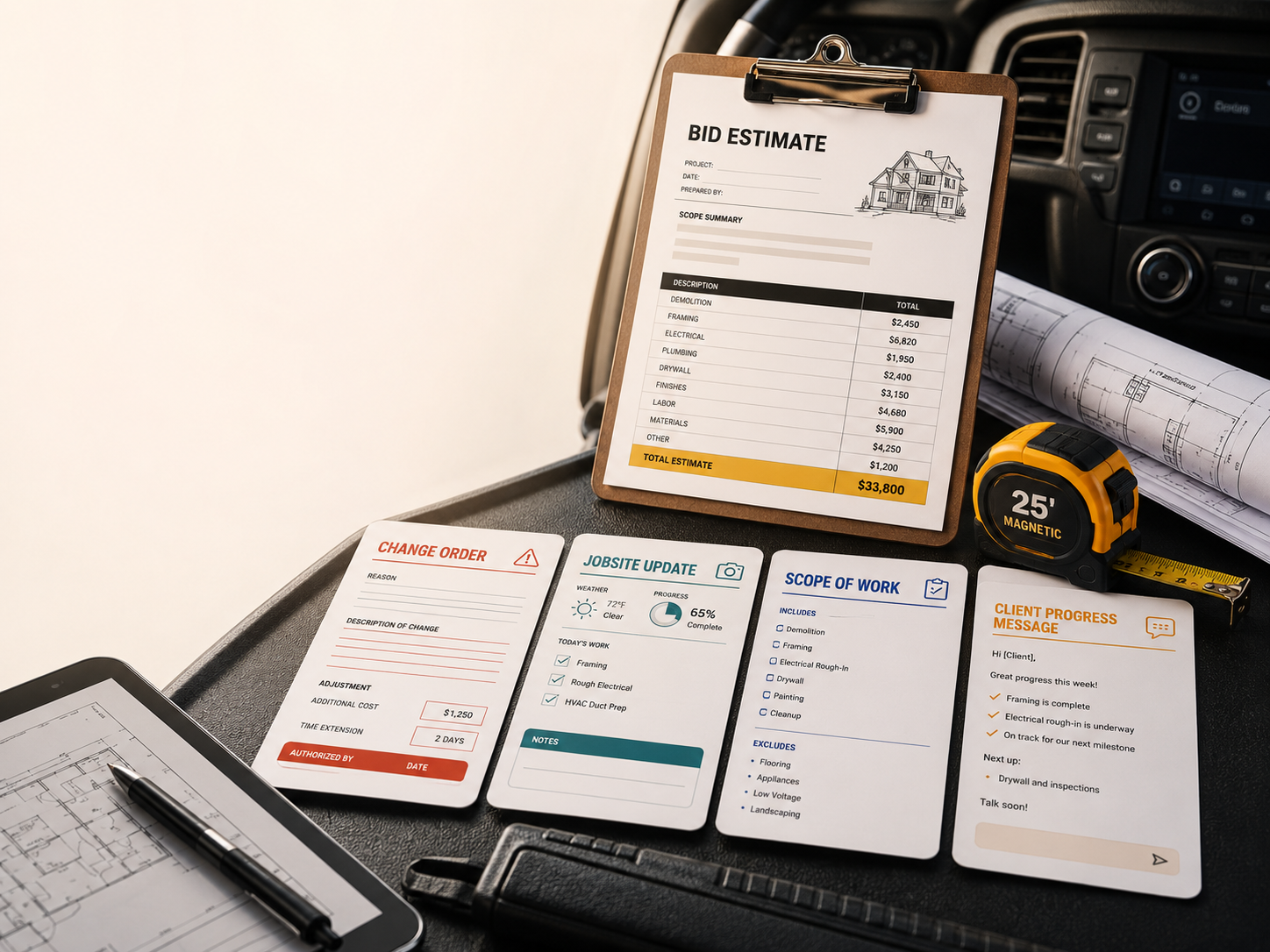 Contractor — what's inside the pack
