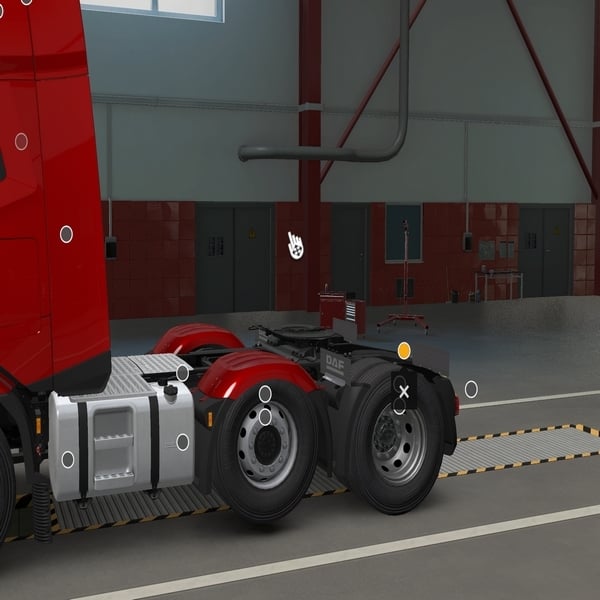 [r_fendr_top tuning part] DAF XD painted rear fender covers with mudflaps by WC007 D3SIGN