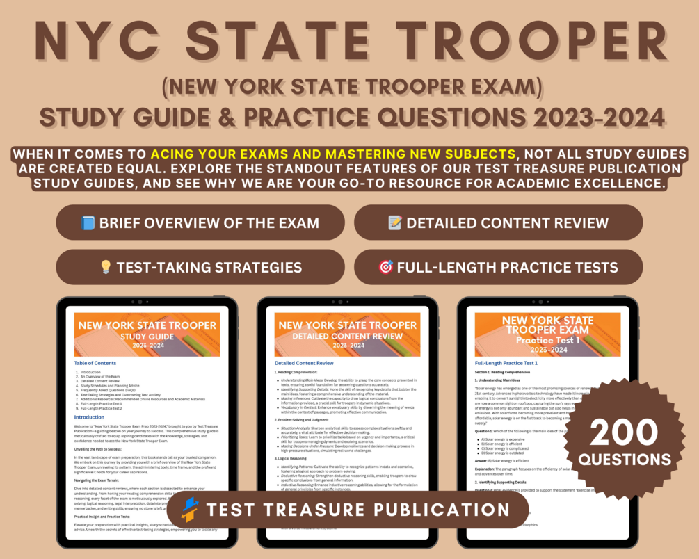 New York State Trooper Exam Prep 20232024 InDepth Content Review