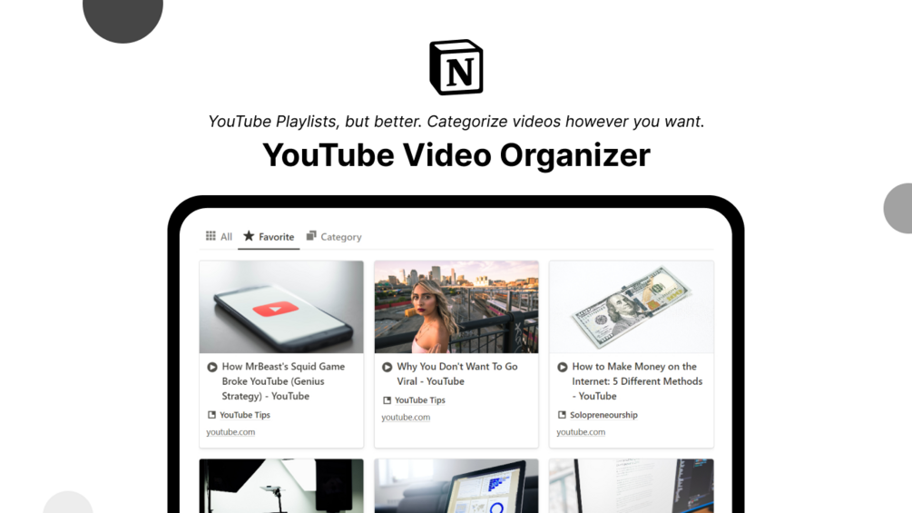 YouTube Video Organizer