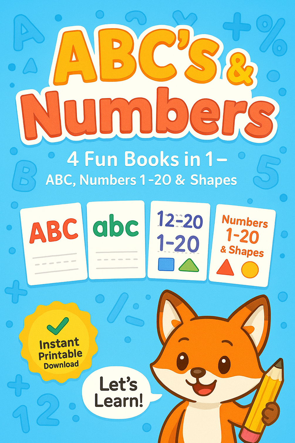 Early Learning Bundle – ABC & Math Fun! (4 Books in 1)