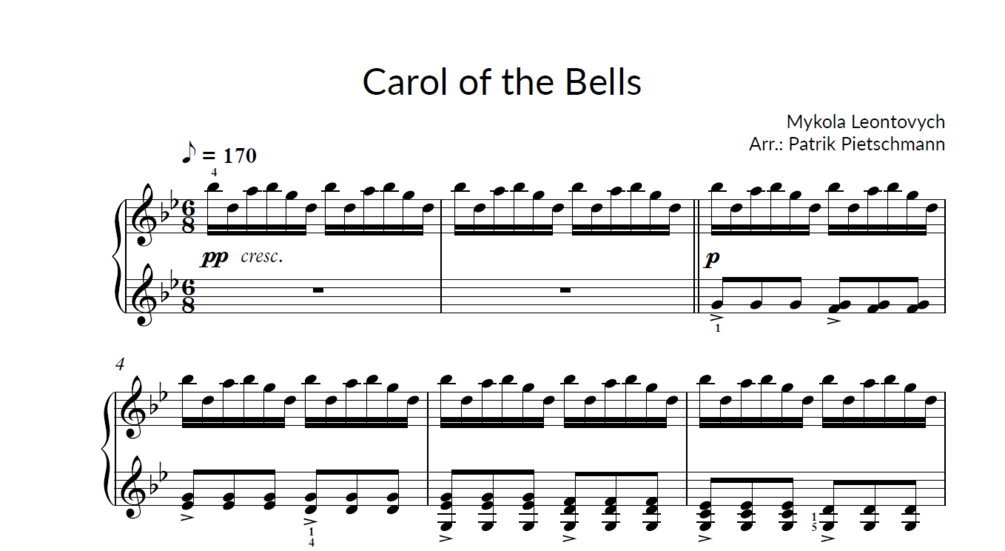 carol of the bells sheet music