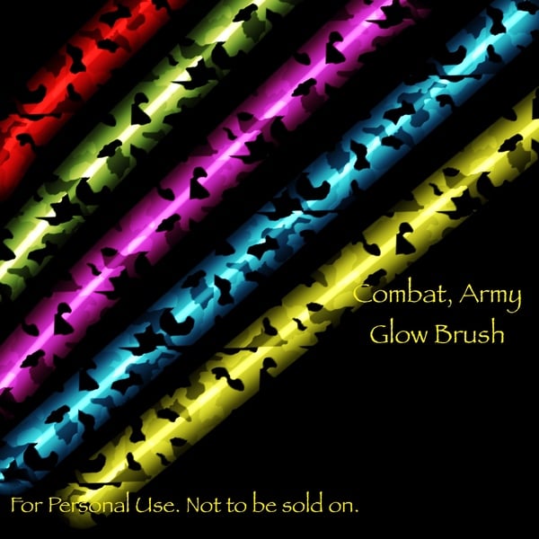 Army camo glow procreate brushes free by JCphotosArt