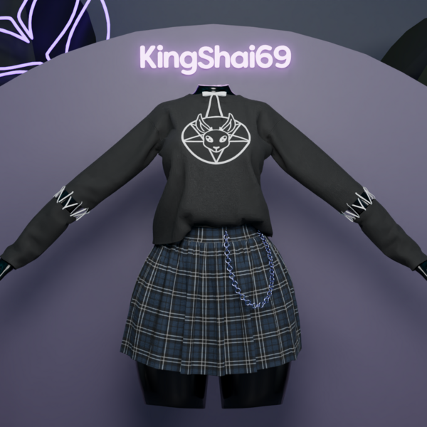 Pastel goth grunge outfit
