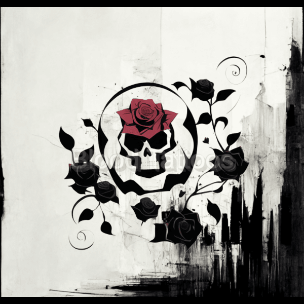 💀Flowered Skull Tattoo💀