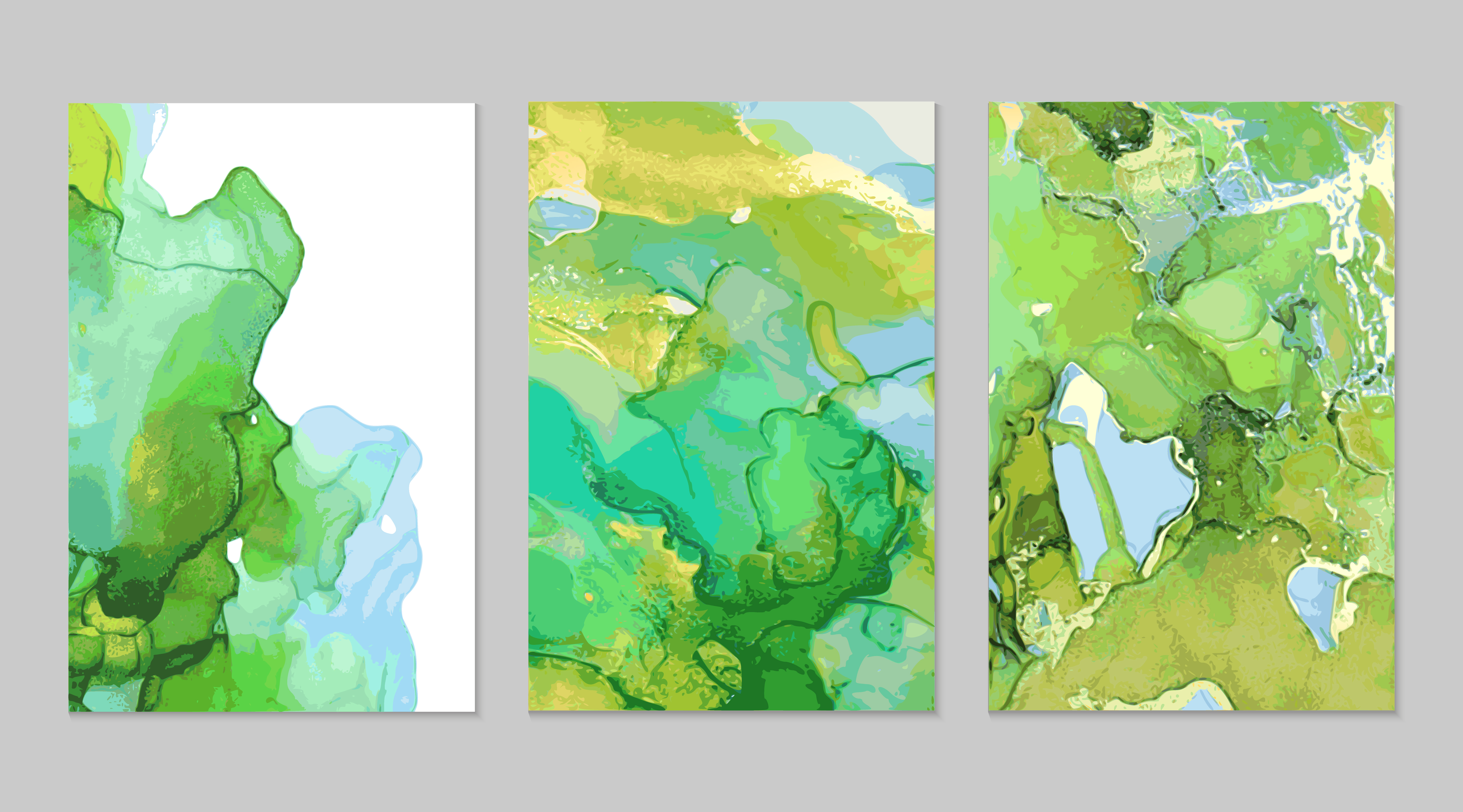abstract Green wall art
