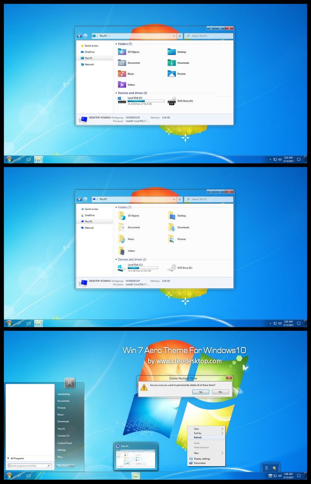 windows 7 themes free download for windows 7 3d