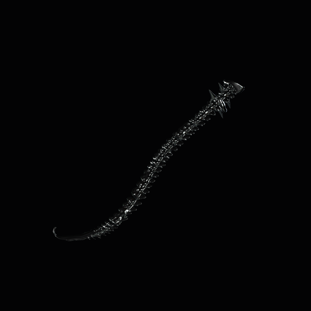 Cauda Noir Chrome spinal tail