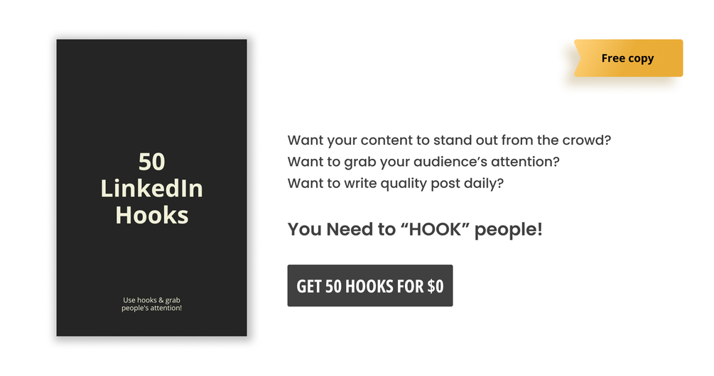 50 LinkedIn Hooks to crush your LinkedIn Game