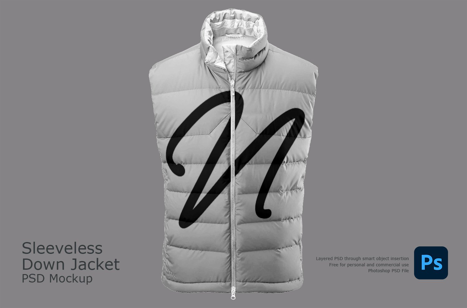 Sleeveless Down Jacket Mockup