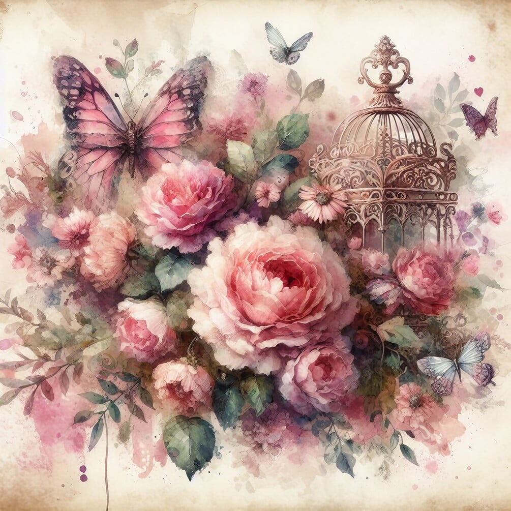 Flowers & Butterfly Junk Journal Bundle