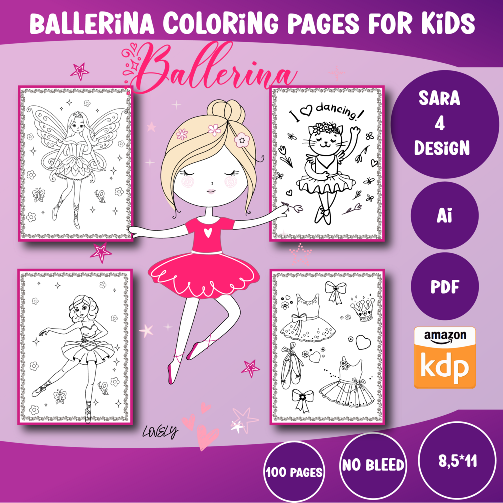 Ballerina coloring pages for kids