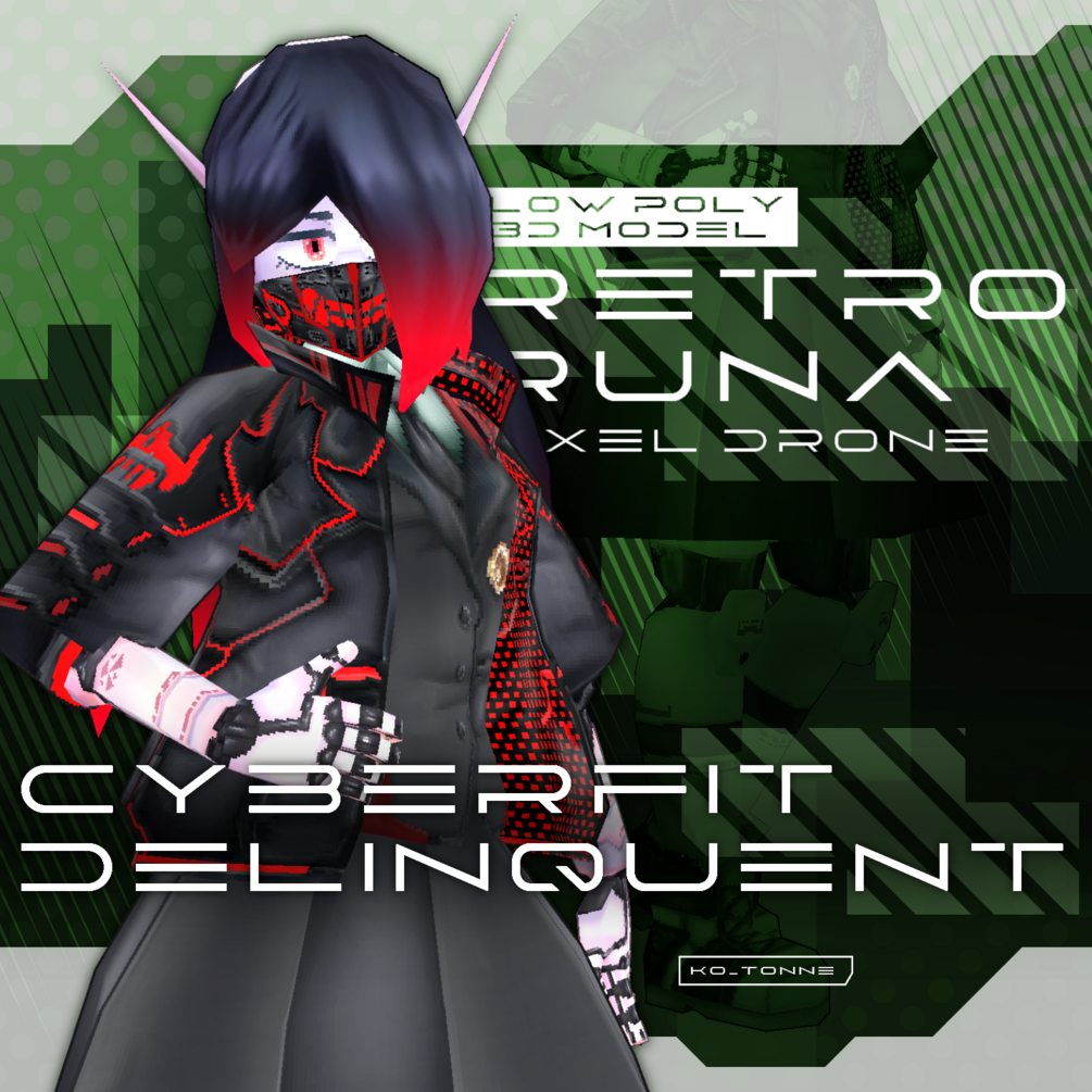 [VRC] CyberFit Delinquent Outfit for Retro Runa