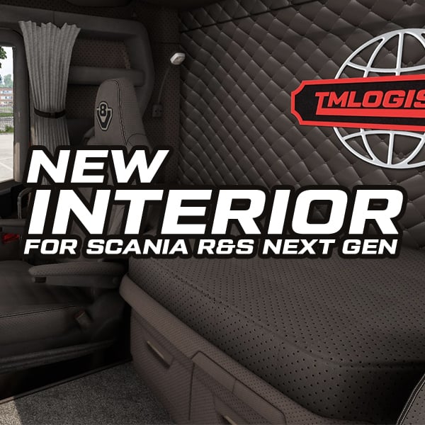 TM Interior for Scania RS Next Gen (scs & Eugene) | Light Brown Beige Interior texture for Scania R & S 2016 Next Gen by izuanbakar
