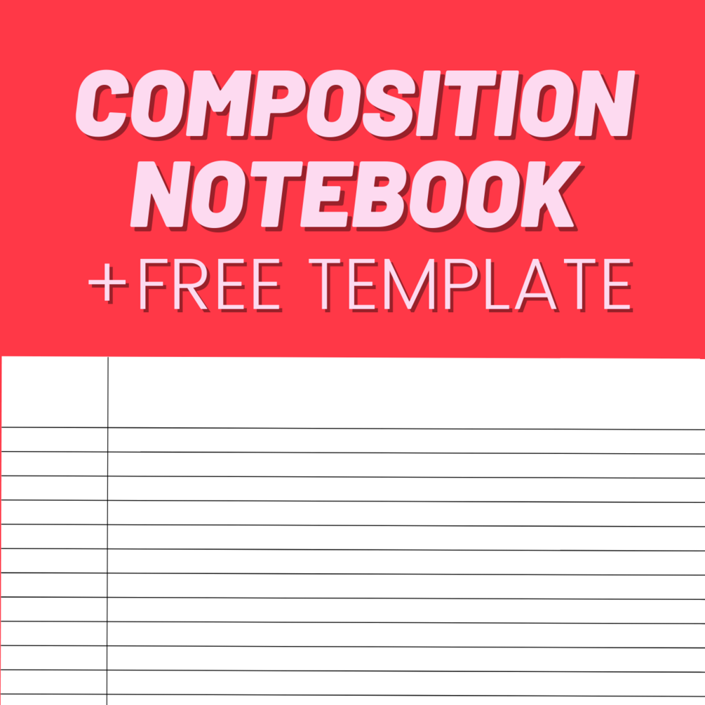 Composition Notebook Google Docs Template