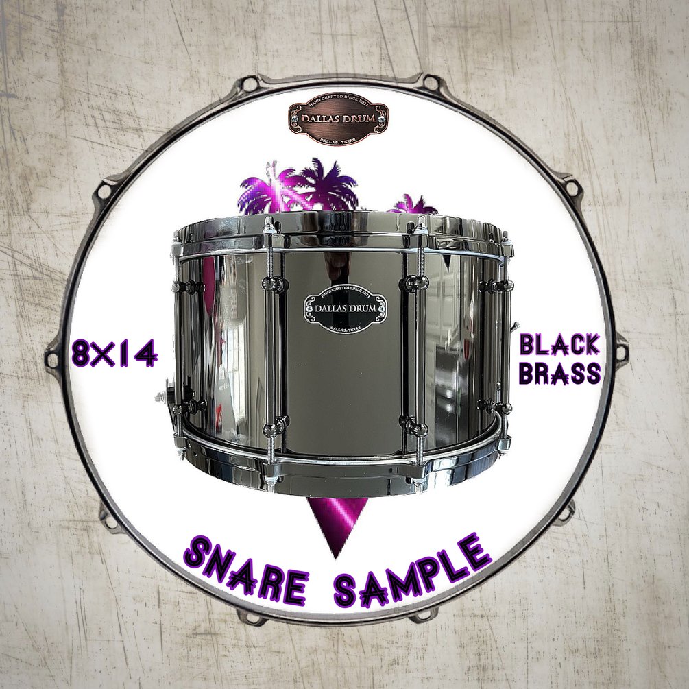 Dallas Drum 8"x14" Black Nickel Over Brass Snare Drum Sample