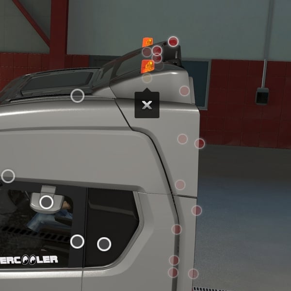 *[spoilers tuning part] Scania NG Cab short spoilers with slots for integrated beacons by WC007 D3SIGN
