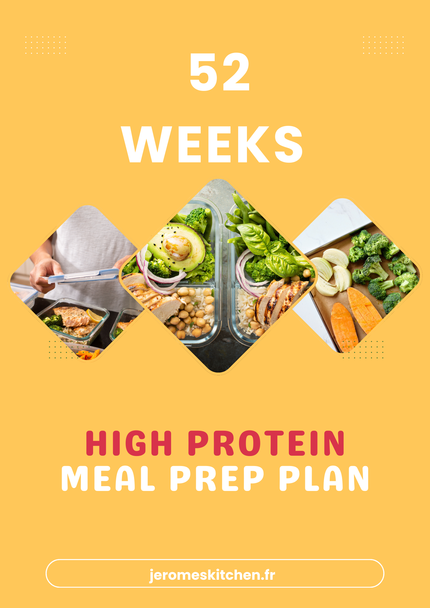 52-Week High-Protein Meal Prep Cookbook cover