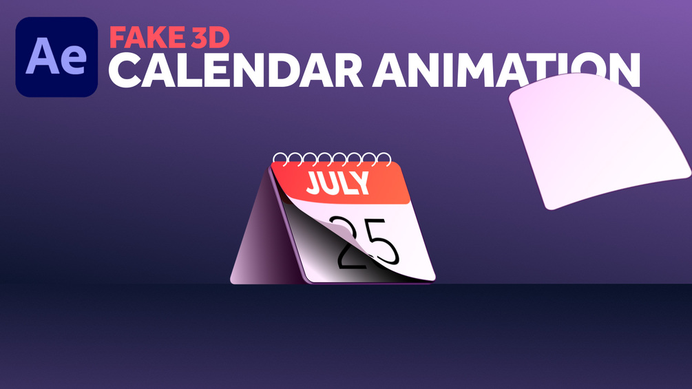 Fake 3D Calendar Animation After Effects Project File
